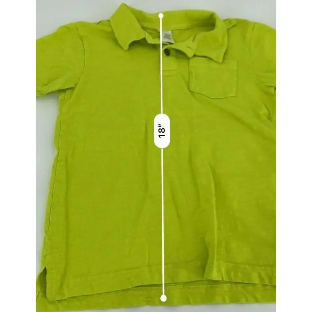 Gymboree Boys Lot of 2 Green & Gray Short Sleeve Polo Shirts Youth Size Small/6